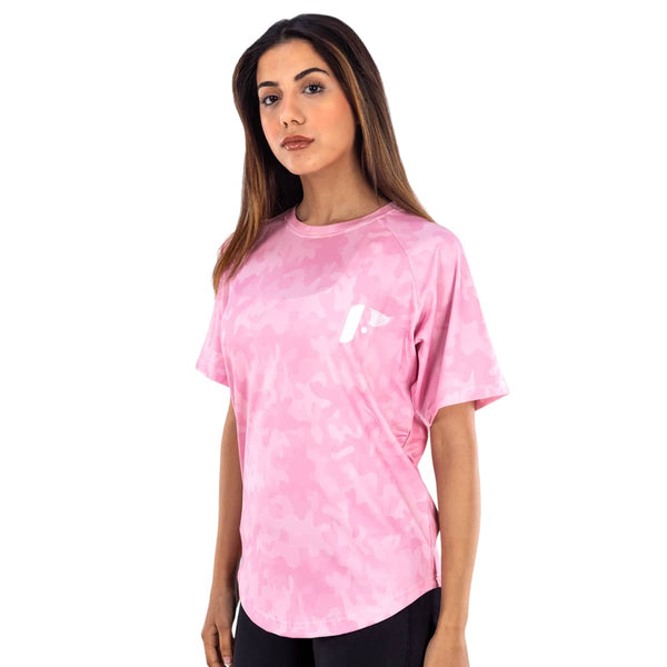 تيشيرت رياضي حريمي  نصف كم بينك