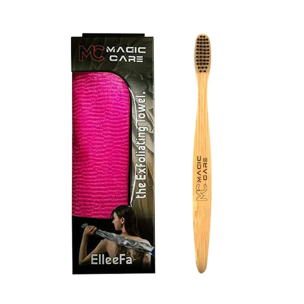 طقم العناية الشخصية – فرشاة أسنان + ليفة استحمام