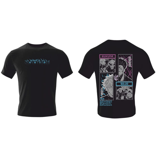 تيشيرت أنمي اوفر سايز غوجو ضد سوكونا للجنسين (جوجوتسو كايسن)