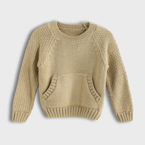 Children's sweater in multiple colors with a practical pocket