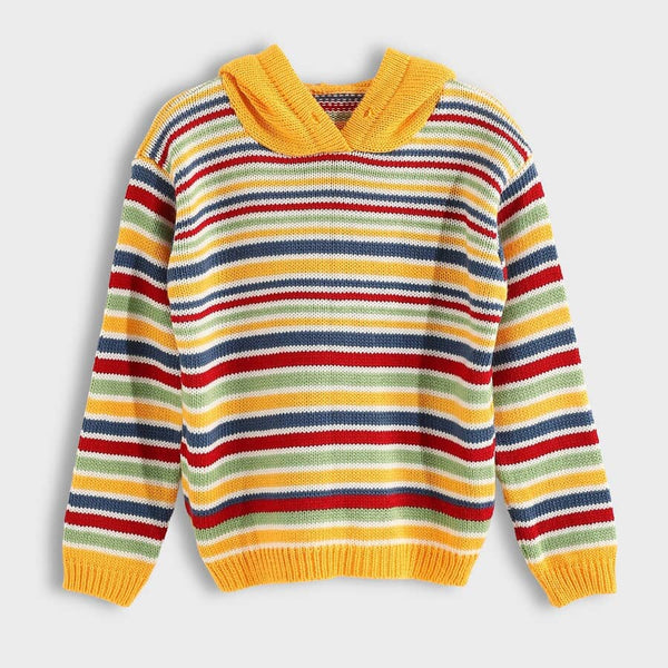 Kids' yellow hoodie with a trendy design