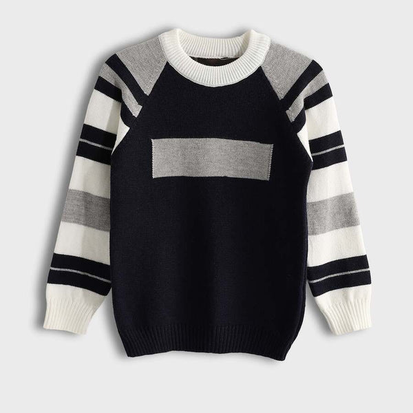 Children's crew neck sweater in comfortable fabric and distinctive colors