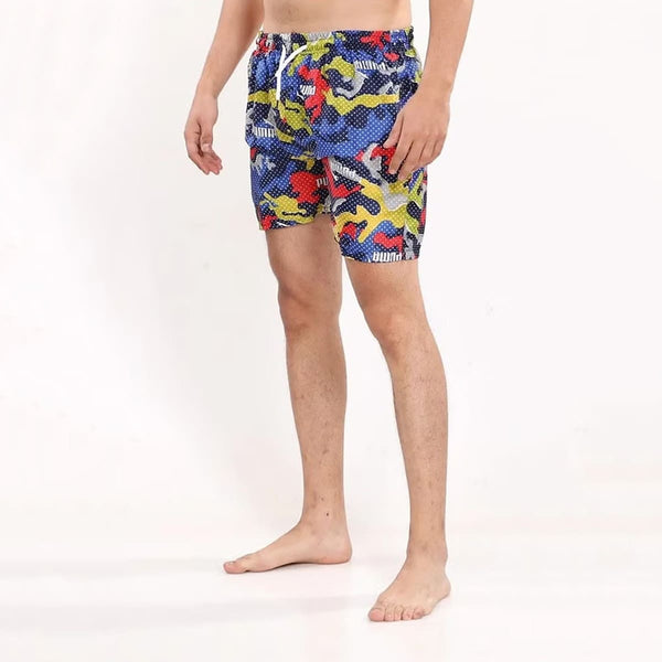 Men's beach shorts with a modern print from Sesame Street