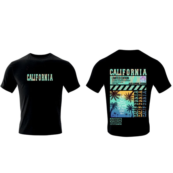 تيشيرت أنمي اوفر سايز كاليفورنيا للجنسين