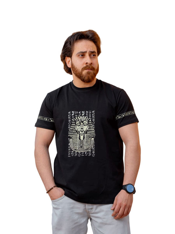 تيشيرت هيروغليفي رسمة توت عنخ امون رجالي