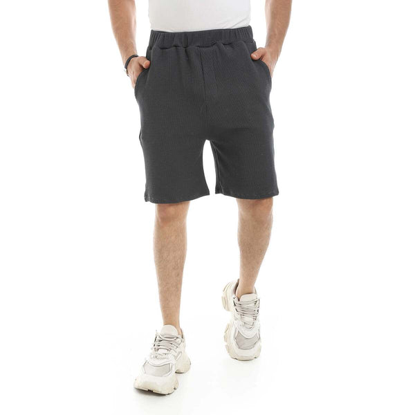 Men's Bermuda shorts, cotton and polyester, multi-colored