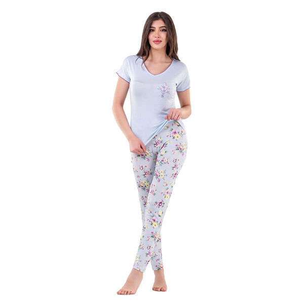 Women's two-piece pajama set in attractive colors from Simsim 