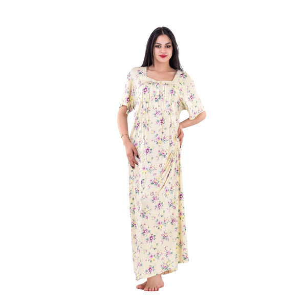 Women's long nightgown with an elegant style and comfortable fabric from Simsim 