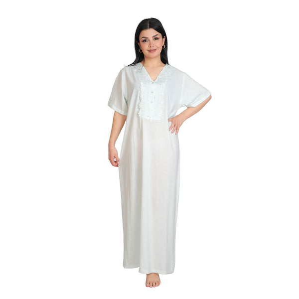 Women's long nightgown with a flowing cut and soft femininity from Simsim 