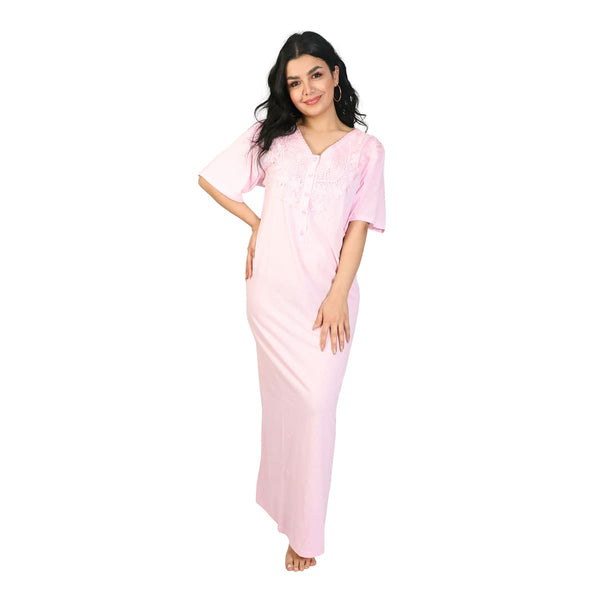 Women's long nightgown with elegant and sophisticated details from Simsim 