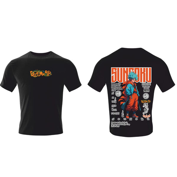 تيشيرت أنمي اوفر سايز دراغون بول سوبر سايان جوكو للجنسين