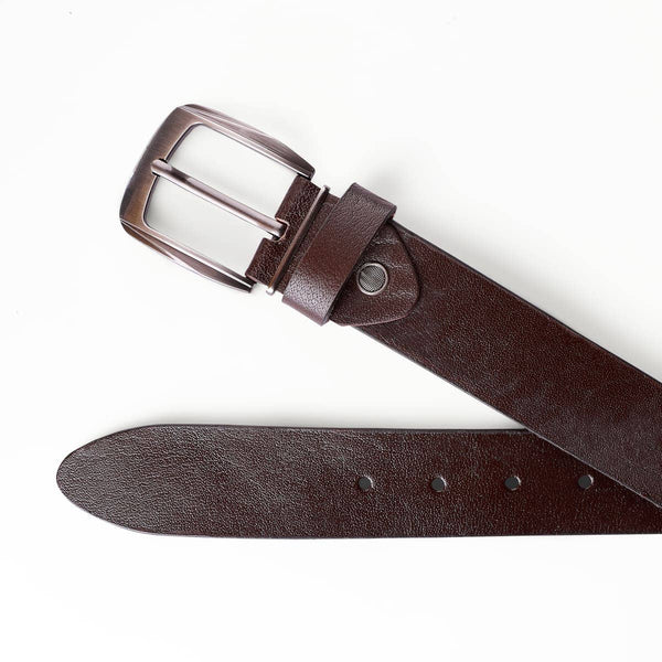 حزام رجالي جلد طبيعي بقري يناسب العمل والمناسبات