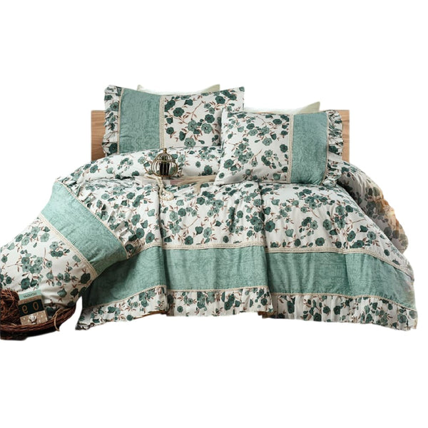 طقم ملاية سرير 4 قطع مينت جرين مشجر