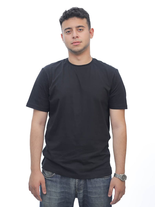 تيشيرت رجالي أسود سادة