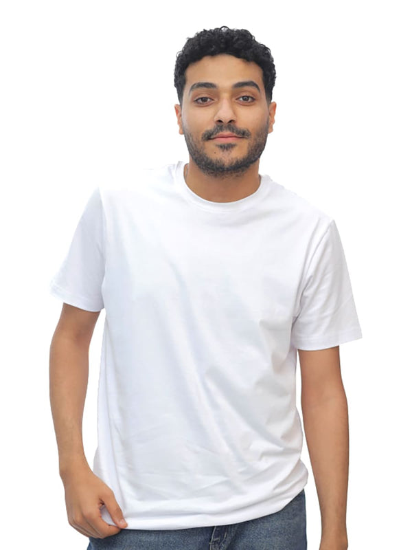 تيشيرت رجالي أبيض سادة