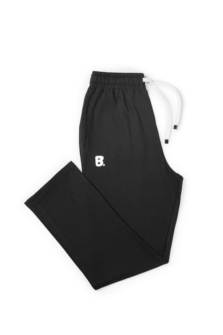 REGULAR FIT JOGGER WAIST PANTS – Black.