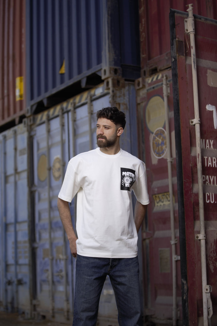 "Positive Vibes" Oversized T-shirt (Printed).