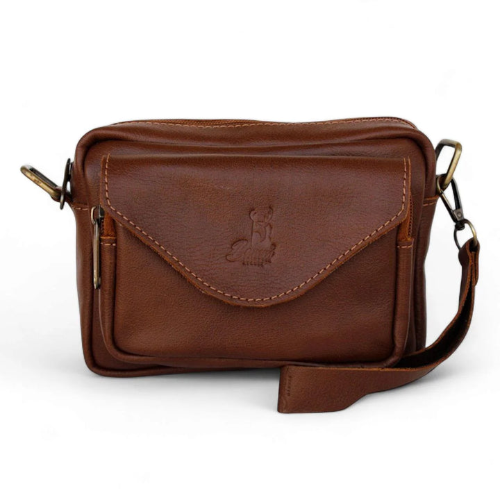 شنطة يد وكروس جلد طبيعي