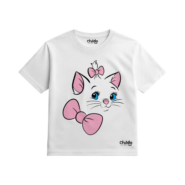 تيشيرت صيفي بناتي Kitty Girl