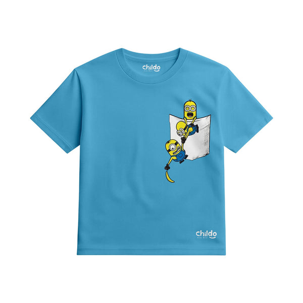 تيشيرت صيفي أولادي Minions Pocket