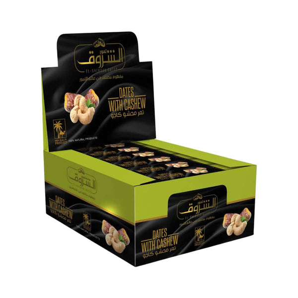 باكت تمر محشو كاجو العبوه 3 تمرات ( 18 عبوة)