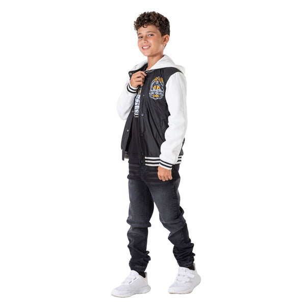 جاكيت وتر بروف مبطن فرو بأكمام ميلتون ولادي