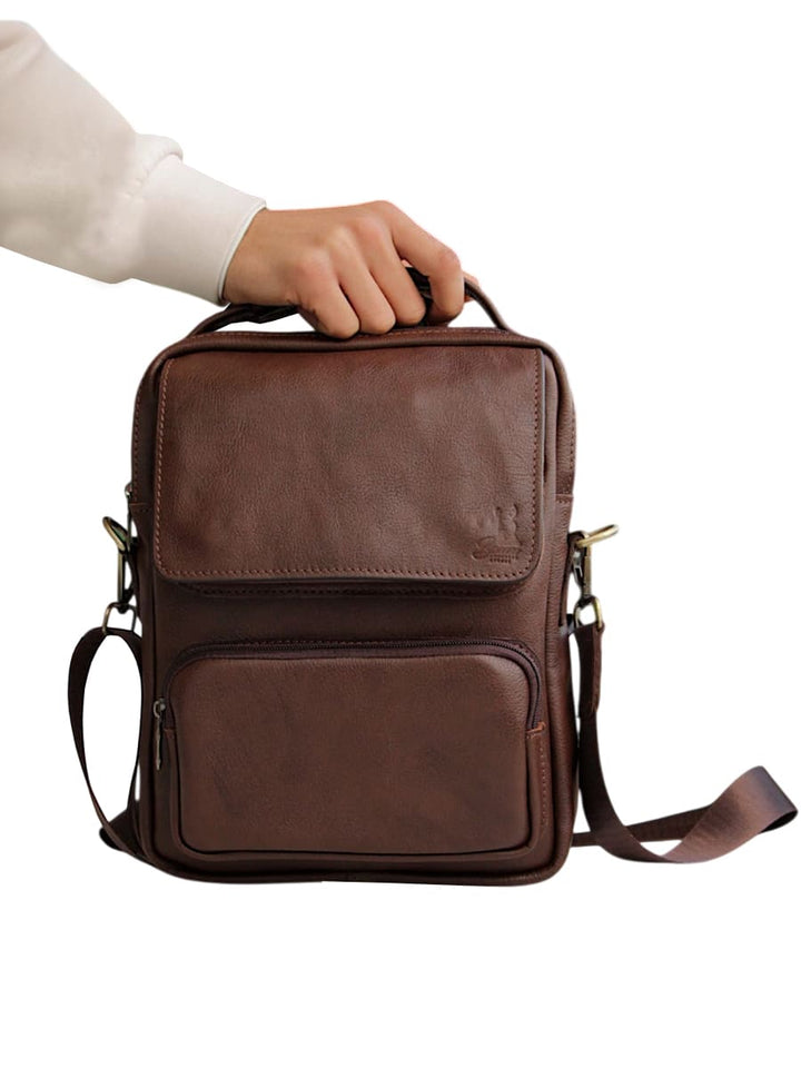 شنطة كروس من الجلد الطبيعى