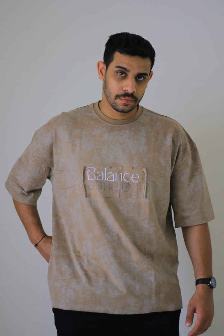 "BALANCE" Oversize T-shirt with patch.