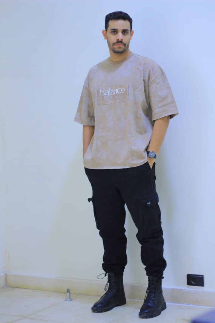 "BALANCE" Oversize T-shirt with patch.