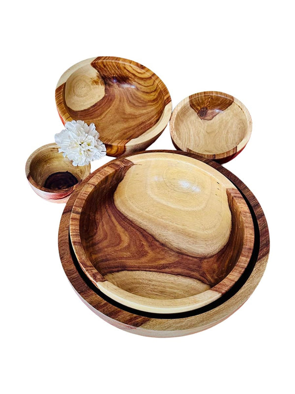 طقم أطباق خشبي بومبيه