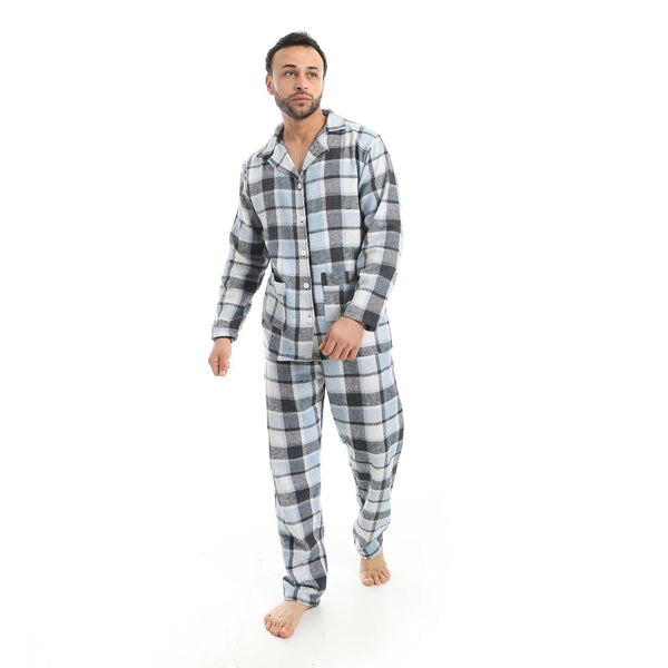 Soft and comfortable square button-up pajama set