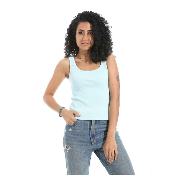 Women's cotton and lycra sleeveless blouse