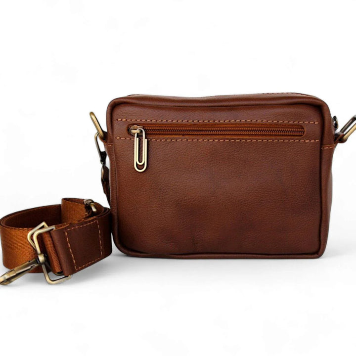 شنطة يد وكروس جلد طبيعي