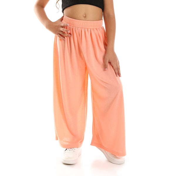 wide-leg caddy pants for girls with an elastic waistband and drawstring