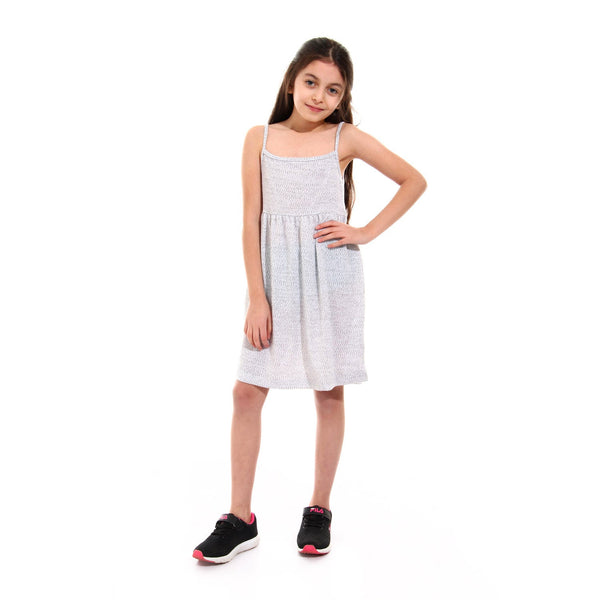 Plain casual dress with thin straps for girls