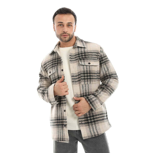 Men's suede shirt, cotton material