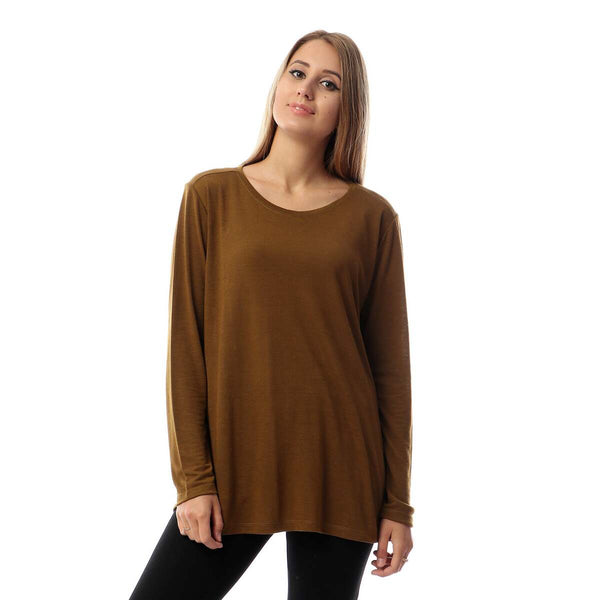 Cady Women's Long Sleeve T-Shirt with Side Slits